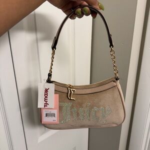 Juicy Couture Tan Mini Bag with Gold Accents